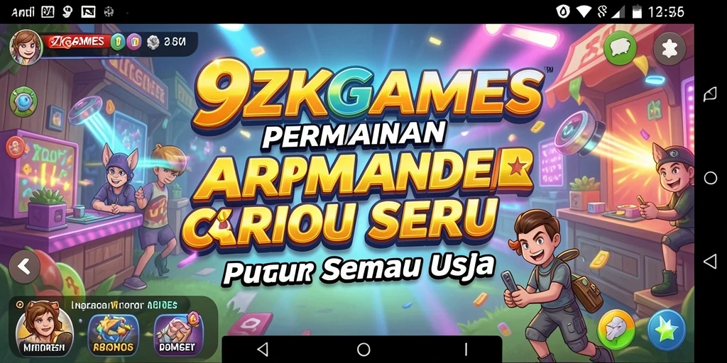 Tampilan gameplay seru dari 9ZKGAMES dengan grafis warna-warni.