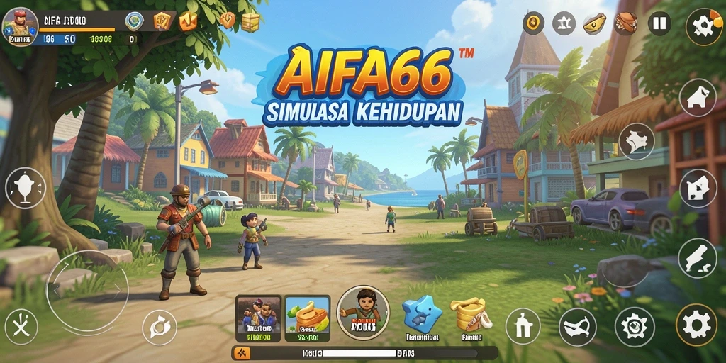 Tampilan gameplay AIFA66 menampilkan interaksi karakter yang seru.