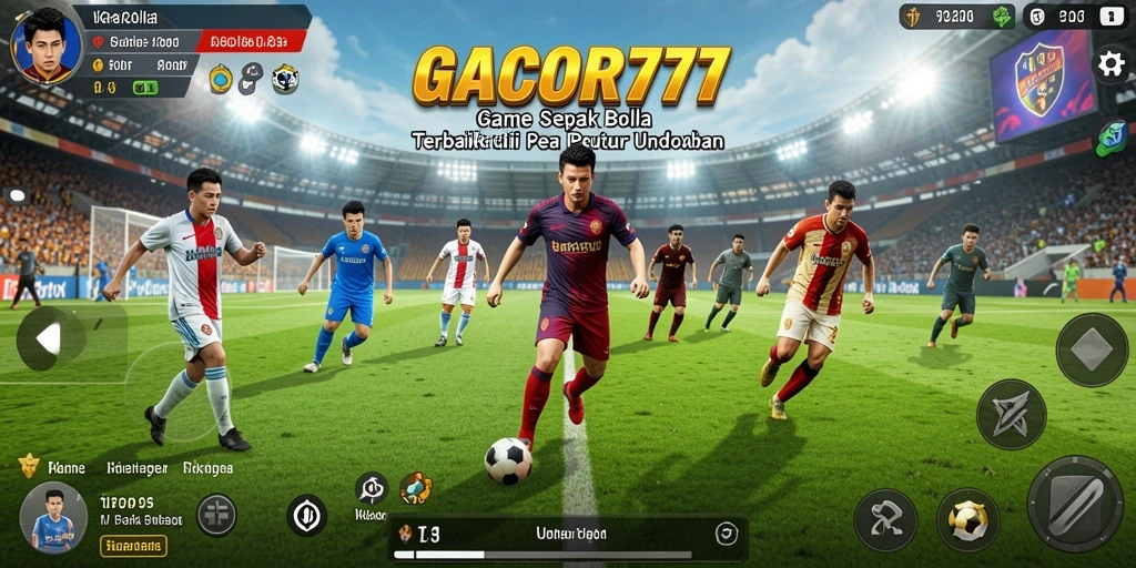 Tampilan gameplay GACOR777 yang menegangkan dan penuh aksi sepak bola.