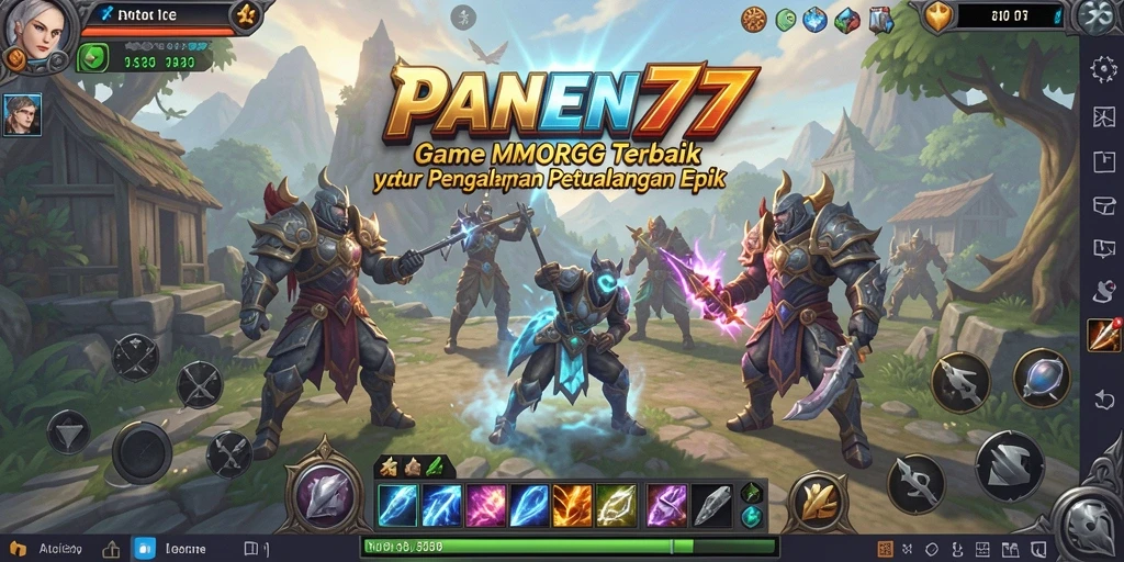 Tampilan gameplay epik di dunia fantasi PANEN77.